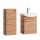 Meuble sous-lavabo de 45 cm avec meuble dappoint de 32 cm (chêne doré)