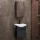 Ensemble de meubles de salle de bains avec armoire de toilette Wega 45 cm, anthracite mat