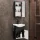 Ensemble de meubles de salle de bains avec armoire de toilette Wega 45 cm, anthracite mat