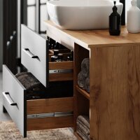 Waschtischunterschrank LUX 100 cm Gold Eiche/Anthrazit...