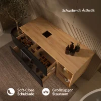 Meuble sous-lavabo LUX 120 cm, chêne...