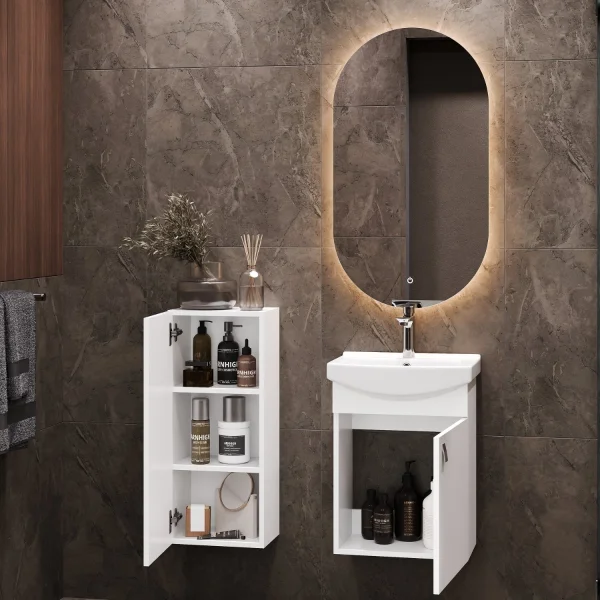 Unterschrank inkl. Waschbecken 45cm mit Armatur