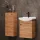 Waschtischunterschrank 45 cm mit Midischrank 32 cm
