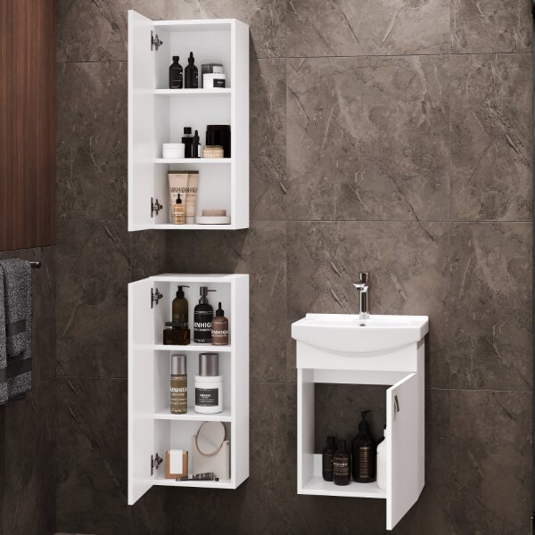 Vanity unit 45 cm with 2x midi cabinet 32 cm