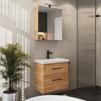 Badm&ouml;bel Set mit Spiegelschrank und Waschtisch mit...