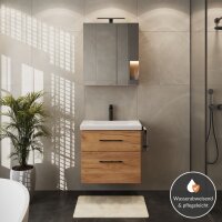 Badmöbel Set mit Spiegelschrank und Waschtisch mit...