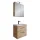 Badmöbel Set mit Spiegelschrank und Waschtisch mit Schubladen – 60 cm / gold eiche