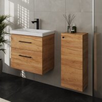 Badmöbel-Set 63cm mit Midischrank Gold Eiche