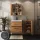 Badmöbel-Set mit Spiegelschrank 63cm und Midischrank Gold Eiche