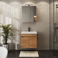 Badmöbel Set  - Waschtisch mit Spiegelschrank 60 cm...