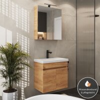 Badmöbel Set  - Waschtisch mit Spiegelschrank 60 cm...