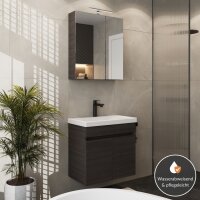 Bathroom furniture set with mirror cabinet 64cm (anthracite)