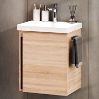 Unterschrank mit Waschbecken 50 cm Sonoma Eiche