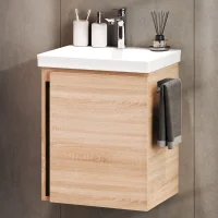 Meuble sous-vasque avec lavabo 50 cm, chêne Sonoma