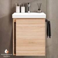 Meuble sous-vasque avec lavabo 50 cm, chêne Sonoma