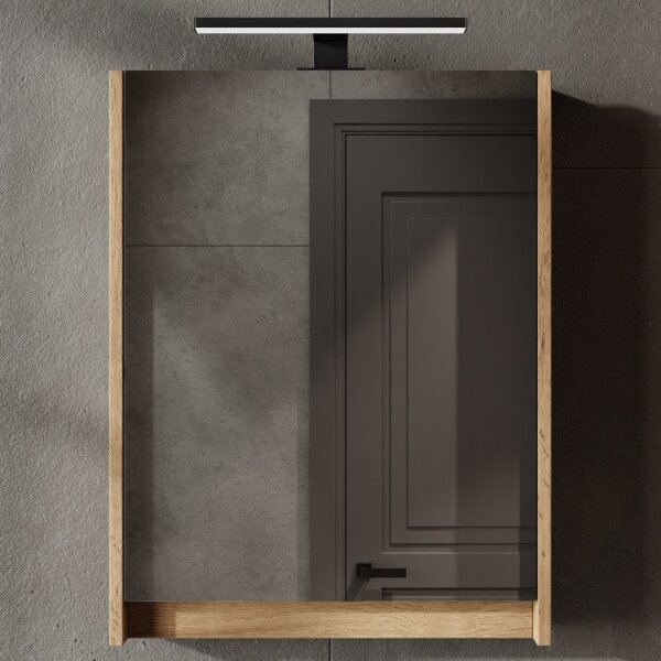 Mirror cabinet with LED lighting Wotan oak 50 cm