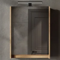 Armadietto a specchio – 50 cm, rovere Wotan,...