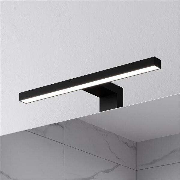 Planetmöbel Spiegelschrank – 50cm Weiß Hochglanz, mit LED-Beleuchtung