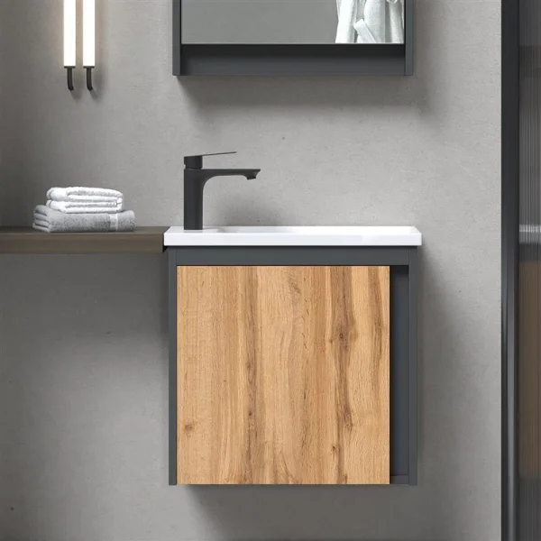 Vanity unit with washbasin 50 cm in various colors