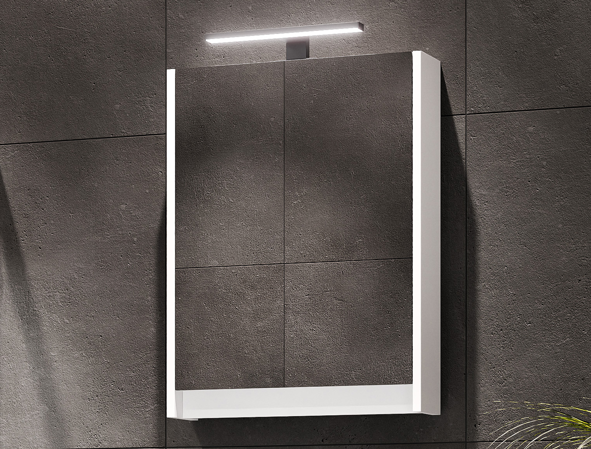 NYX LED-Spiegelschrank passend zum 45 cm Waschtisch in Matt-Weiß